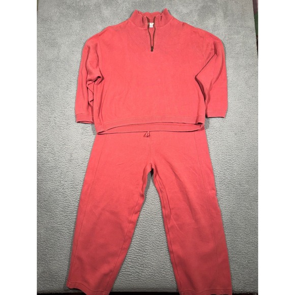 Tommy Bahama Pants - Tommy Bahama Women's Coral Quarter Zip Sweatshirt & Capri Jogger Set Size L